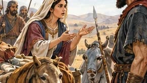 David accepts Abigail’s correction and abandons revenge, 1 Samuel 25